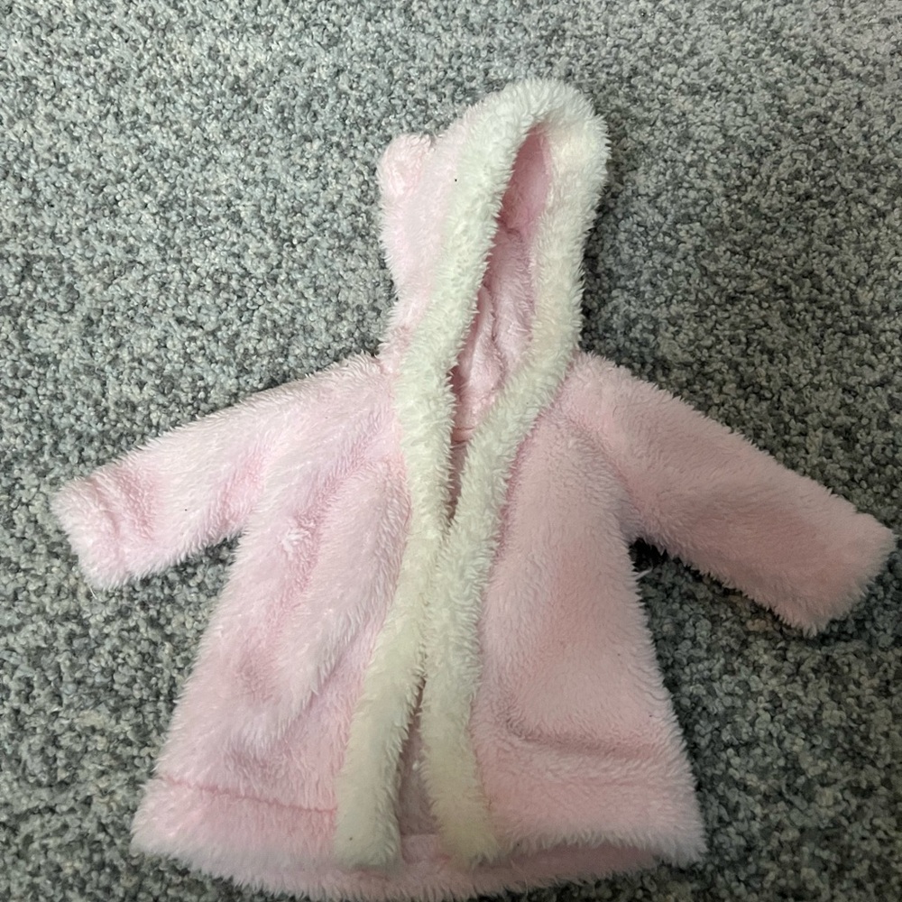 Cozy Pink Doll Coat with Hood